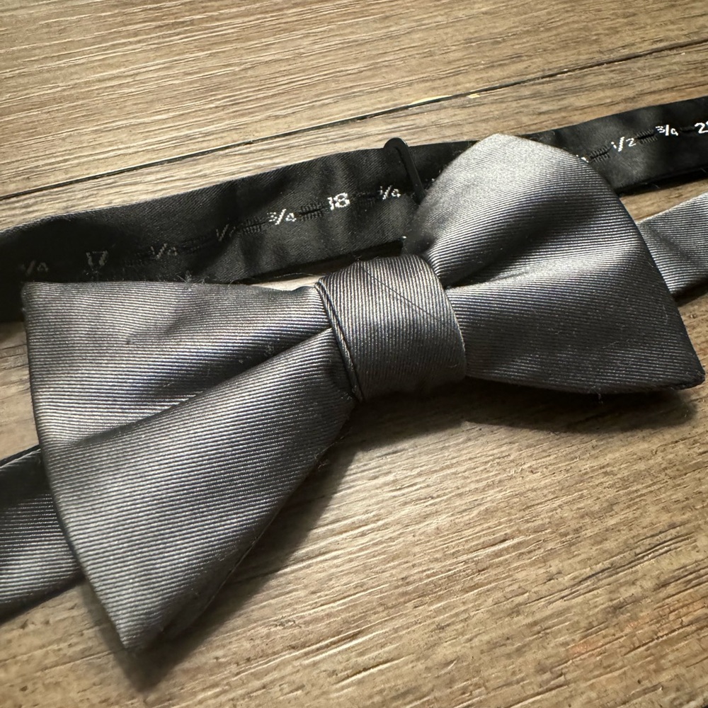 Express Men’s Gray Dressy Adjustable Bow Tie